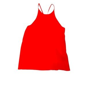 Tibi 100% Silk Racerback Tank Orange 
Size 0 NWT